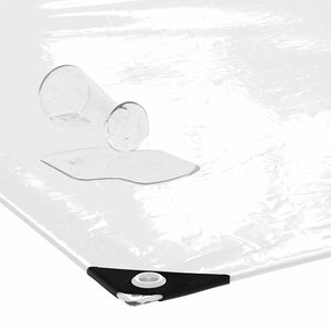 Genomskinlig presenning med öljetter 3x3 m PVC