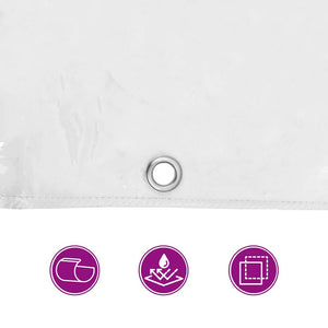 Genomskinlig presenning med öljetter 3x3 m PVC