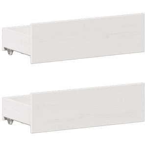 Säng med bokhylla utan madrass vit 150x200cm massiv furu