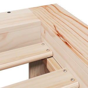 Sängram utan madrass 120x190 cm massiv furu