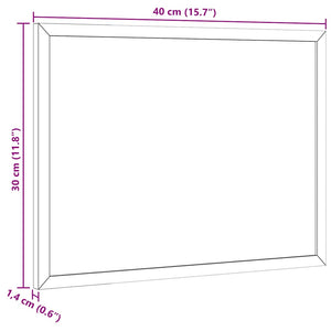 Magnetisk whiteboard med ram i massiv furu 40x30 cm
