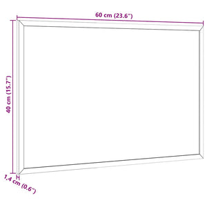 Magnetisk whiteboardtavla med massiv fururam 60x40 cm