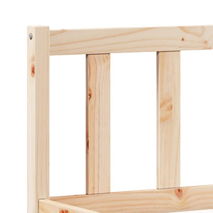 Sängram utan madrass extra lång 200x220 cm massiv furu