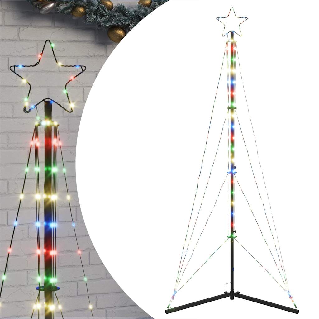 LED julgran 363 LEDs flerfärgad 182 cm