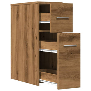 Smalt badrumsskåp med hjul ek konstruerat trä