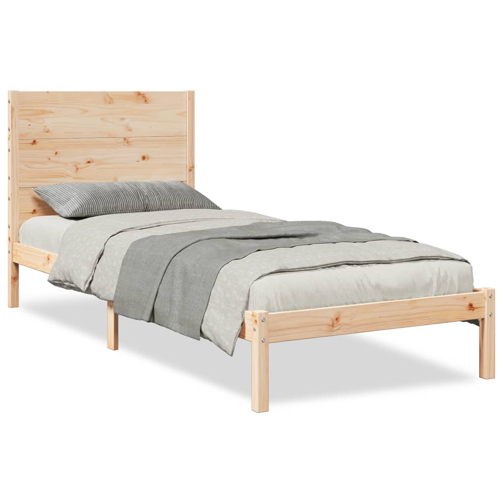 Sängram utan madrass extra lång 100x220 cm massivt trä
