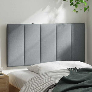 Headboard Cushion "Hanko" Light Grey 100 cm Fabric