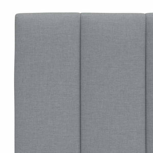 Headboard Cushion "Hanko" Light Grey 100 cm Fabric