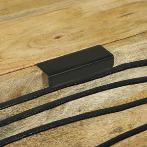 Skänksats 2 pcs Naturfärg 60 x 33,5 x 75 cm Massivt mangoträ