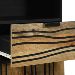 Badrumsmöbelset med låda med hylla 4 pcs Brun Konstruerat trä