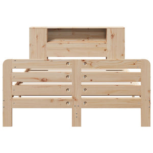 Sängram utan madrass 135x190 cm massiv furu