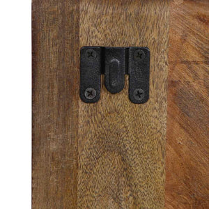 Sängbord flerfärgad 50x27x50 cm massivt återvunnet trä