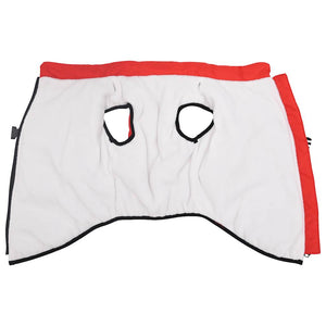 Hundtäcke med sele vattentät reflex röd L44