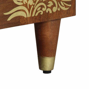 Badrumsskåpsset med låda 3 pcs Honung brun Massivt mangoträ