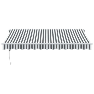 Markis automatiskt infällbar antracit&vit 350x250 cm