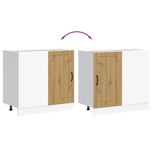 Köksskåp nedre Lucca artisan ek konstruerat trä