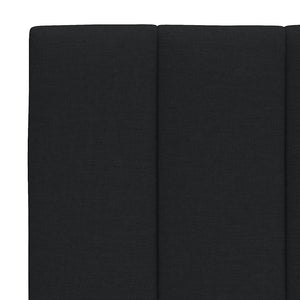 Bed Frame without Mattress "Hanko" Black 120x200 cm Fabric