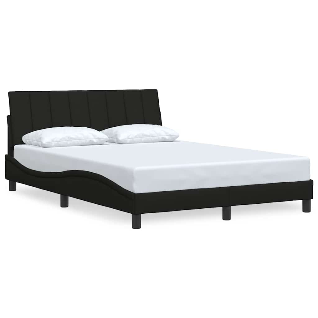 Bed Frame without Mattress "Hanko" Black 140x200 cm Fabric