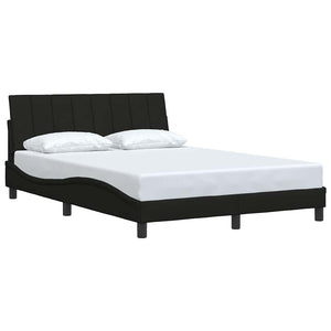 Bed Frame without Mattress "Hanko" Black 140x200 cm Fabric