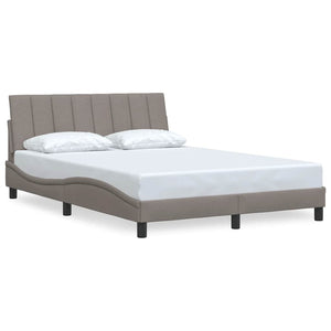 Bed Frame without Mattress "Hanko" Taupe 140x200 cm Fabric