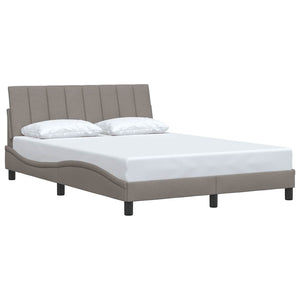 Bed Frame without Mattress "Hanko" Taupe 140x200 cm Fabric
