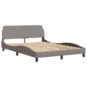 Bed Frame without Mattress "Hanko" Taupe 140x200 cm Fabric