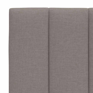 Bed Frame without Mattress "Hanko" Taupe 140x200 cm Fabric
