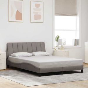 Bed Frame without Mattress "Hanko" Taupe 140x200 cm Fabric