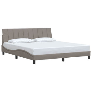 Bed Frame without Mattress "Hanko" Taupe 180x200 cm Fabric