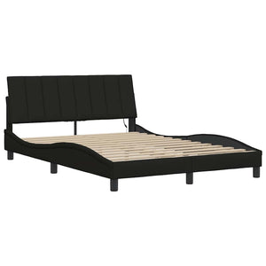 Bed Frame without Mattress "Hanko" Black 120x200cm Fabric