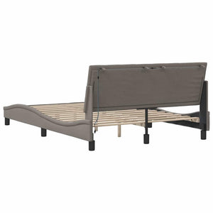 Bed Frame without Mattress "Hanko" Taupe 140x200cm Fabric