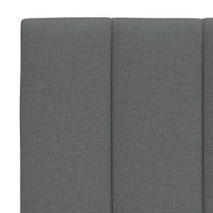 Bed with Mattress "Hanko" Dark Grey 180x200 cm Fabric