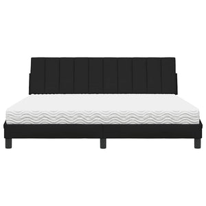 Bed with Mattress "Hanko" Black 180x200 cm Fabric