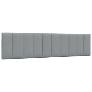 Bed with Mattress "Hanko" Light Grey 200x200 cm Fabric