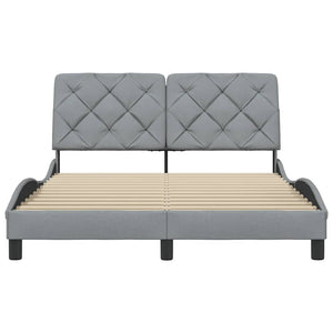 Bed Frame without Mattress Light Grey 120x200 cm Fabric