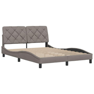 Bed Frame without Mattress Taupe 120x200 cm Fabric
