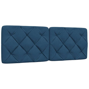 Bed Frame with LED without Mattress Blue 120x200 cm Fabric