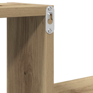 Vägghyllor 2 st artisan ek 100x15x20 cm konstruerat trä