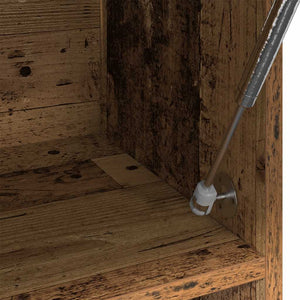 Klädhängare åldrat trä 100x32,5x35 cm konstruerat trä