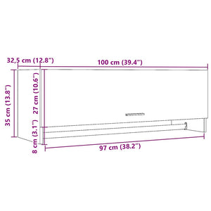 Garderob ek 100x32,5x35 cm konstruerat trä
