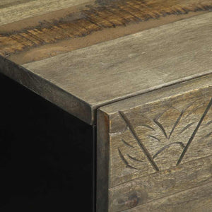 Sängskåp 2 st Ljusgrå 40x33x46 cm Massivträ Mango