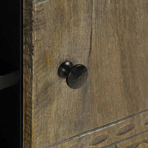 TV-bänk ljusgrå 105x33,5x46 cm mango i massivt trä