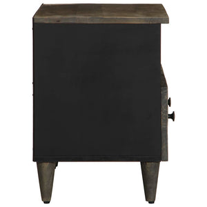 TV-bänk ljusgrå 70x33,5x46 cm mango i massivt trä