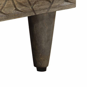 Sängbord ljusgrått 50x33x60 cm massivt trä mango