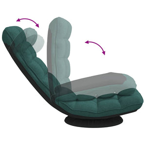 Snurrbar golvstol mörkgrön 70x51x79 cm tyg