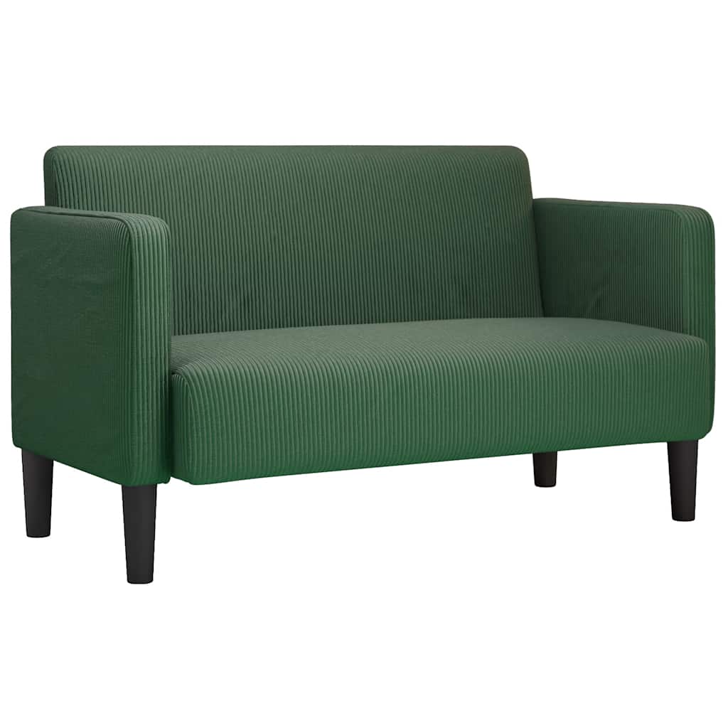 Loveseat soffa mörkgrön 109 cm manchestertyg