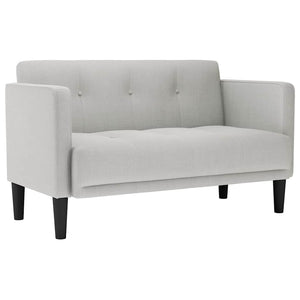 Loveseat soffa molngrå 111 cm tyg