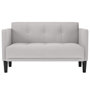 Loveseat soffa molngrå 111 cm tyg