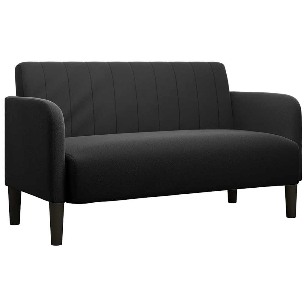Loveseat soffa svart 109 cm sammet