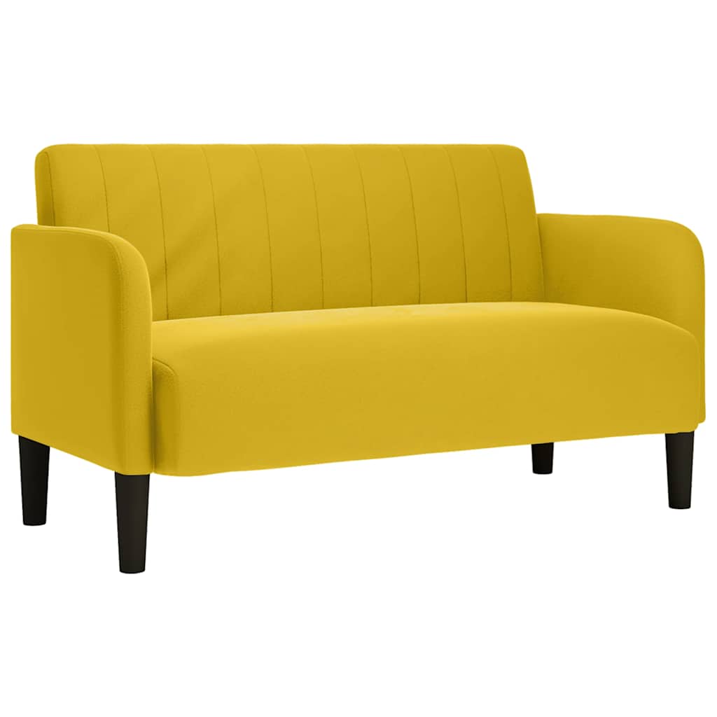 Loveseat soffa gul 109 cm sammet